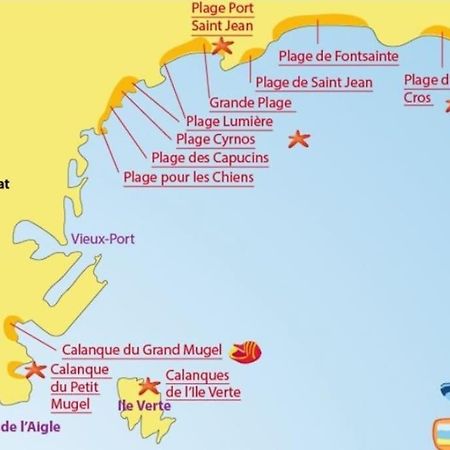 Joli Studio Cosy De 31 M2 Bord De Mer Acces Pmr 4Personnes La Ciotat Exteriér fotografie
